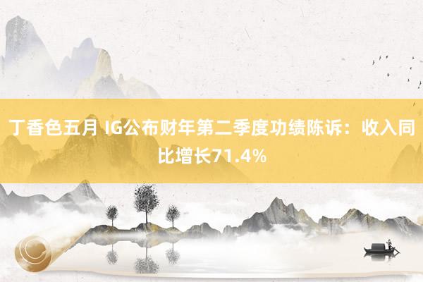 丁香色五月 IG公布财年第二季度功绩陈诉：收入同比增长71.4%