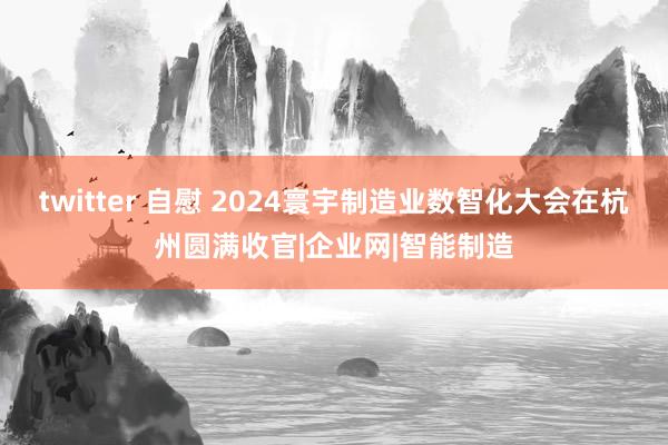 twitter 自慰 2024寰宇制造业数智化大会在杭州圆满收官|企业网|智能制造